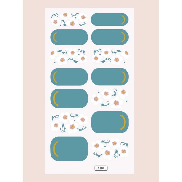 Floral Blue Nail Wrap - Picture 5 of 5